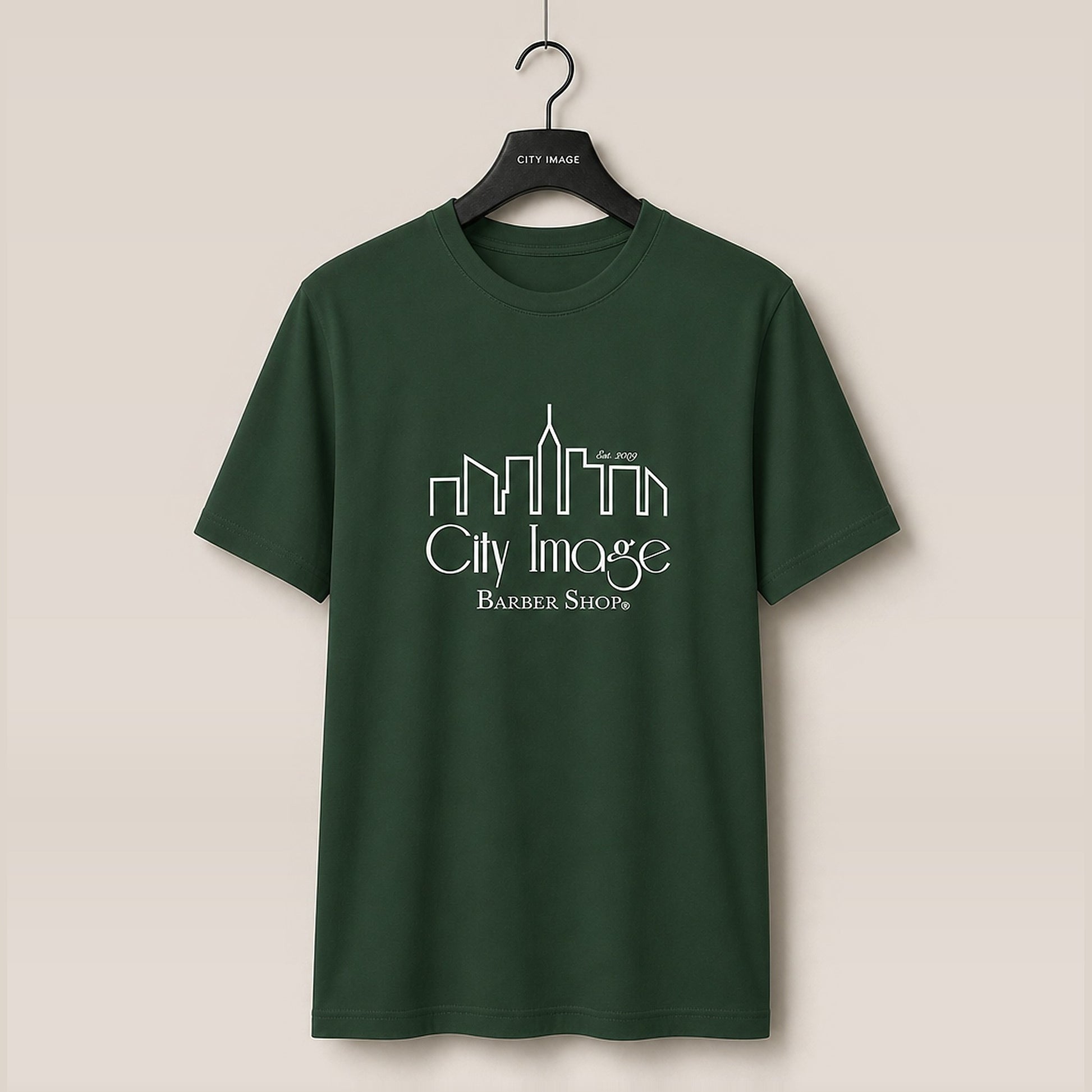 City Image Logo T-Shirt (Forest Green) - City Image Barber Shop merch, view 1